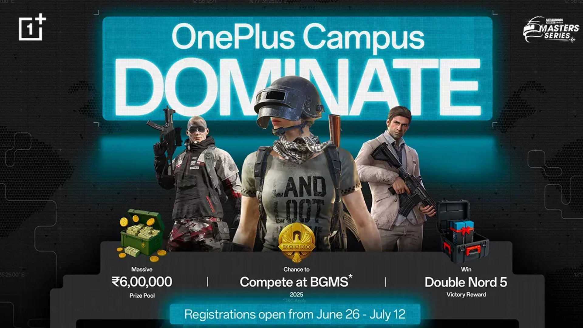 BGMI OnePlus Campus Dominate 2025: BGMS slots, registration, and everything we know so far