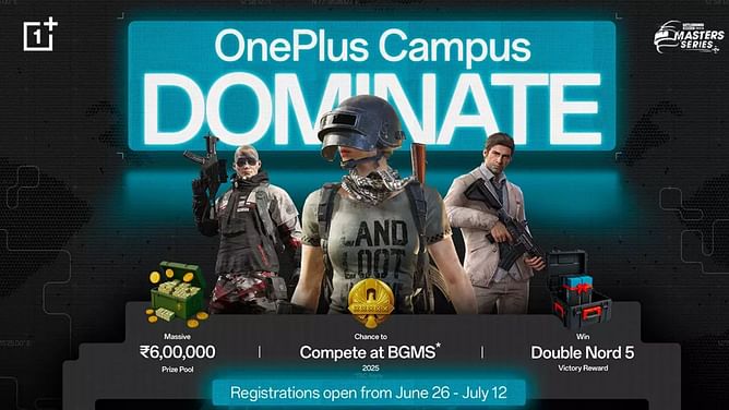 BGMI OnePlus Campus Dominate 2025: BGMS slots, registration, and everything we know so far