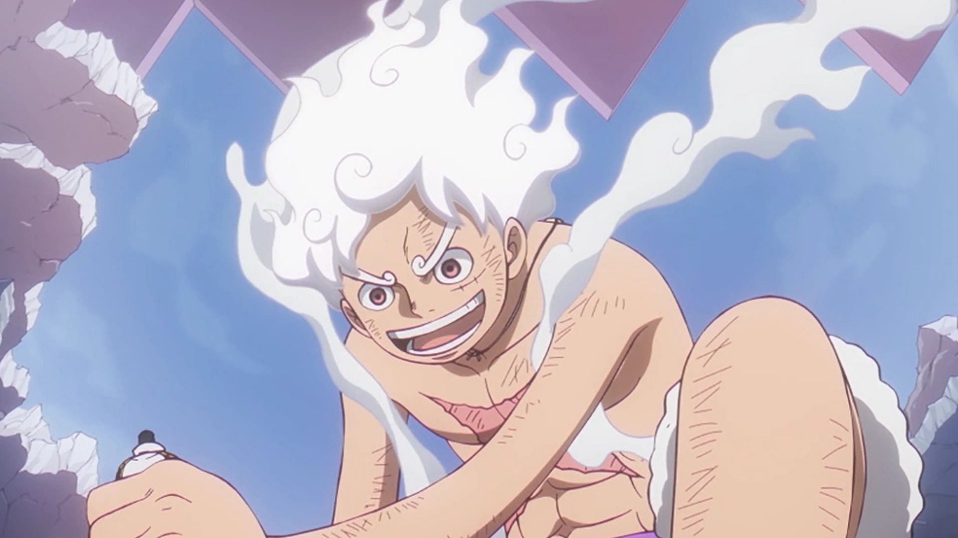 Gear 5 Luffy as seen in the One Piece anime 