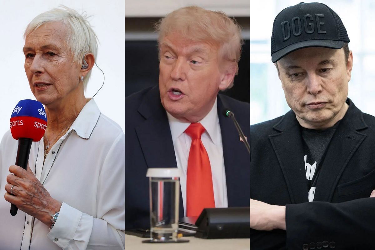 Martina Navratilova, Donald Trump, and Elon Musk - Source: Getty
