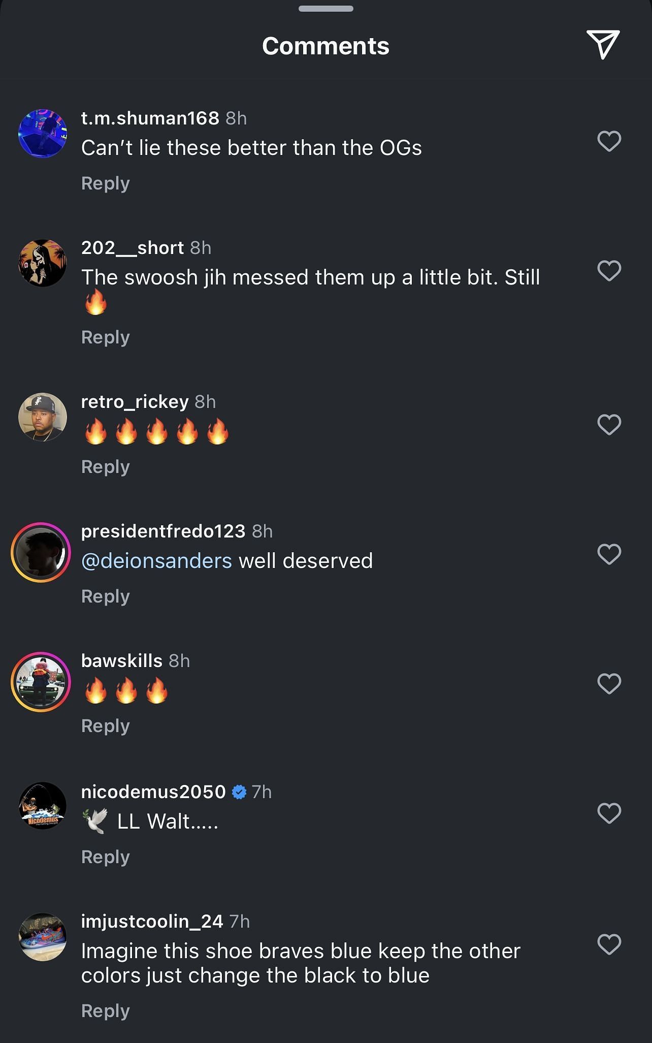 Instagram comment