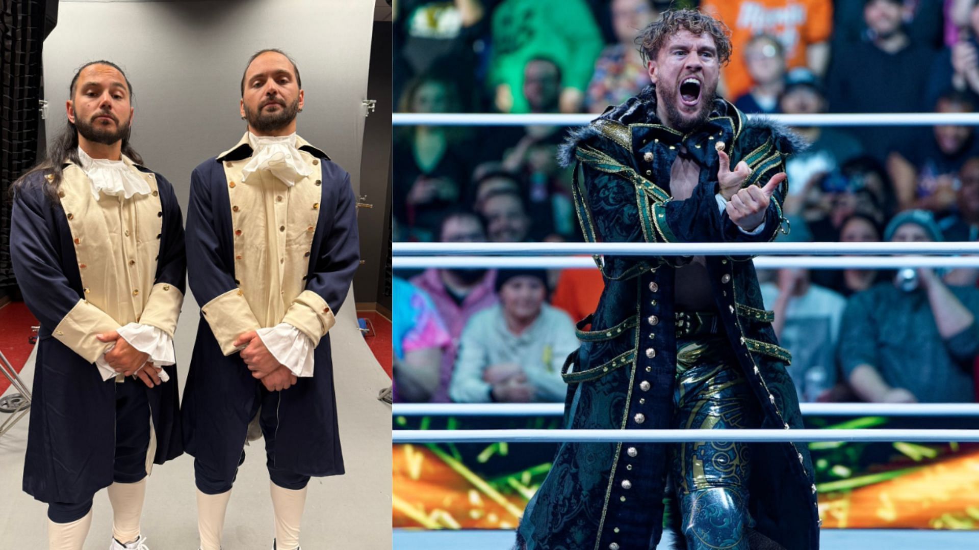 The Young Bucks (left) / Will Ospreay (right) [Image Credits: X profiles of The Bucks and Ospreay]
