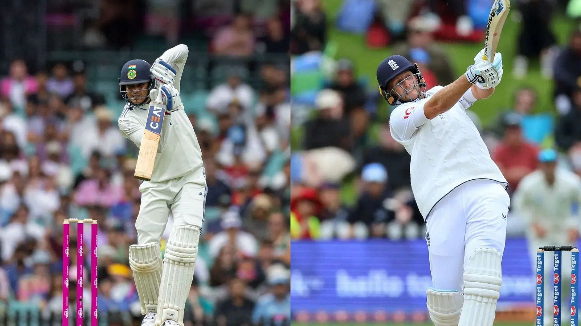 Comparison of Test stats of Shubman Gill and Joe Root (Images via Getty)