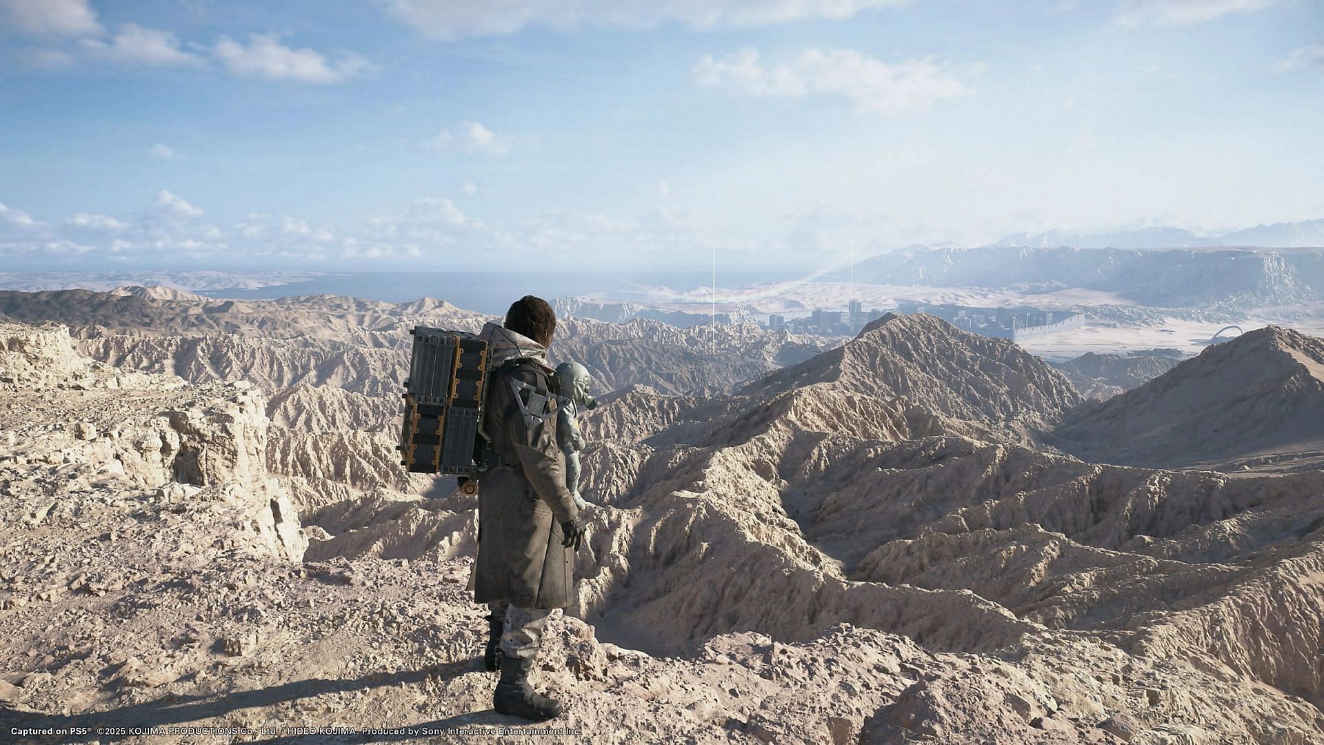 Boost Sam&rsquo;s stats through deliveries, combat, and tough terrain in Death Stranding 2 (Image via Sony Interactive Entertainment)