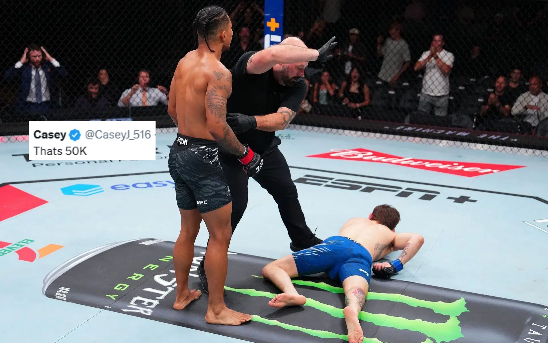 "A star is born! " – MMA community reacts to Malcolm Wellmaker's vicious KO win at UFC Atlanta
