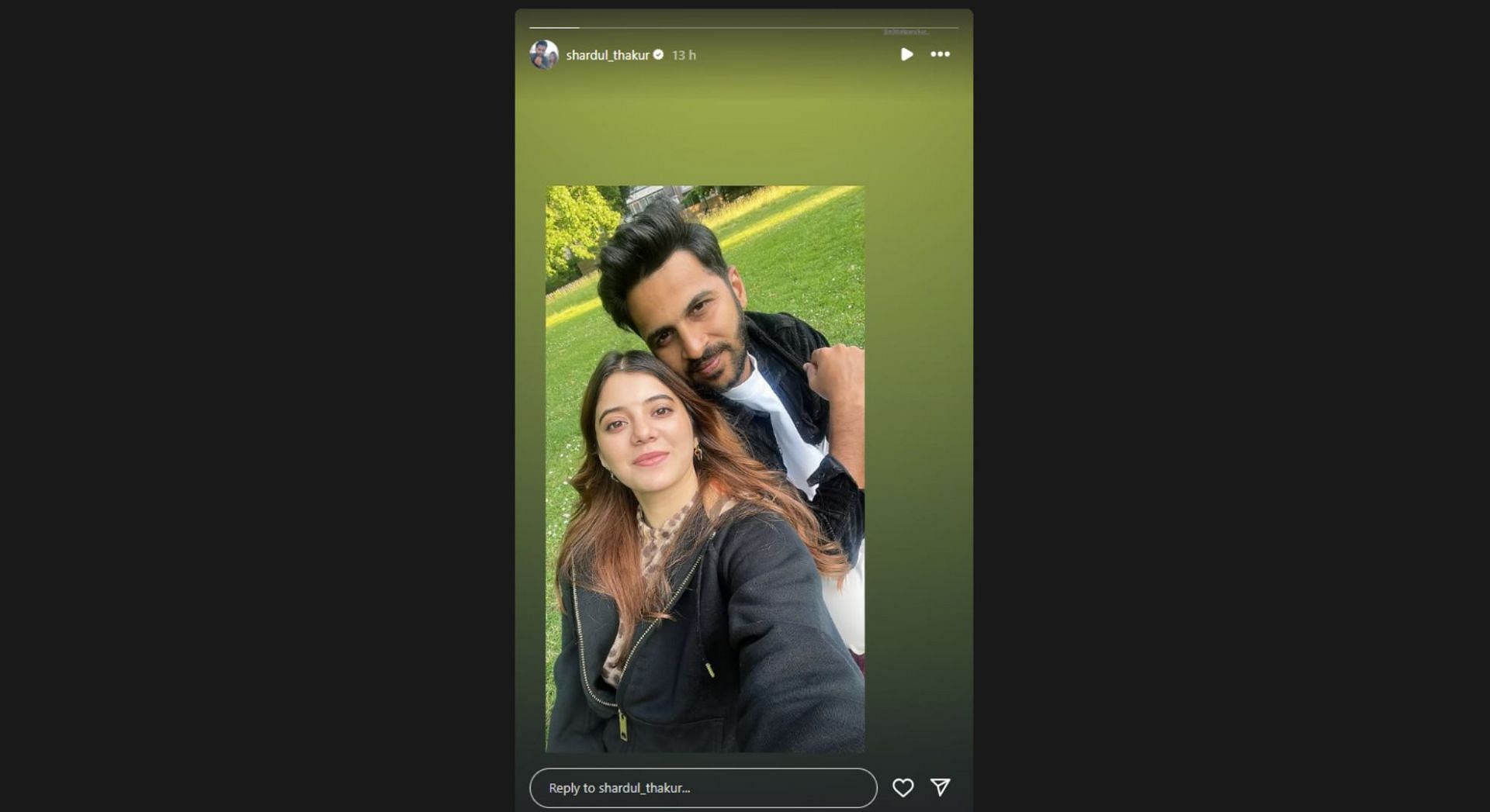 Shardul Thakur and other Indian players can be accompanied by WAGs for 14 days on a 45+ long overseas tour. [Pic credits: @shardul_thakur on Instagram]