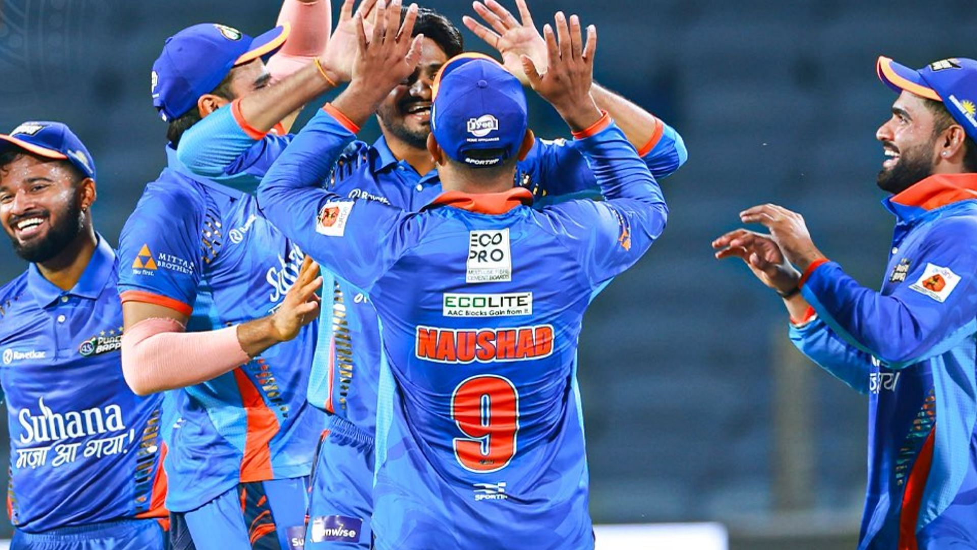 Puneri Bappa players during a Maharashtra Premier League T20 Tournament match (Image credits: MPLT20Tournament/X)
