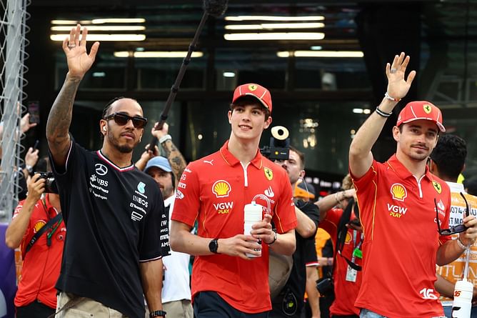 Picture: The beautiful moment of Ferrari prodigy hugging his girlfriend after a disappointing race in Canada