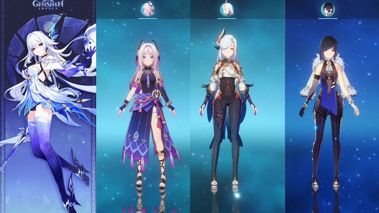 Skirk, Citlali, Shenhe, and Yelan (Image via HoYoverse)