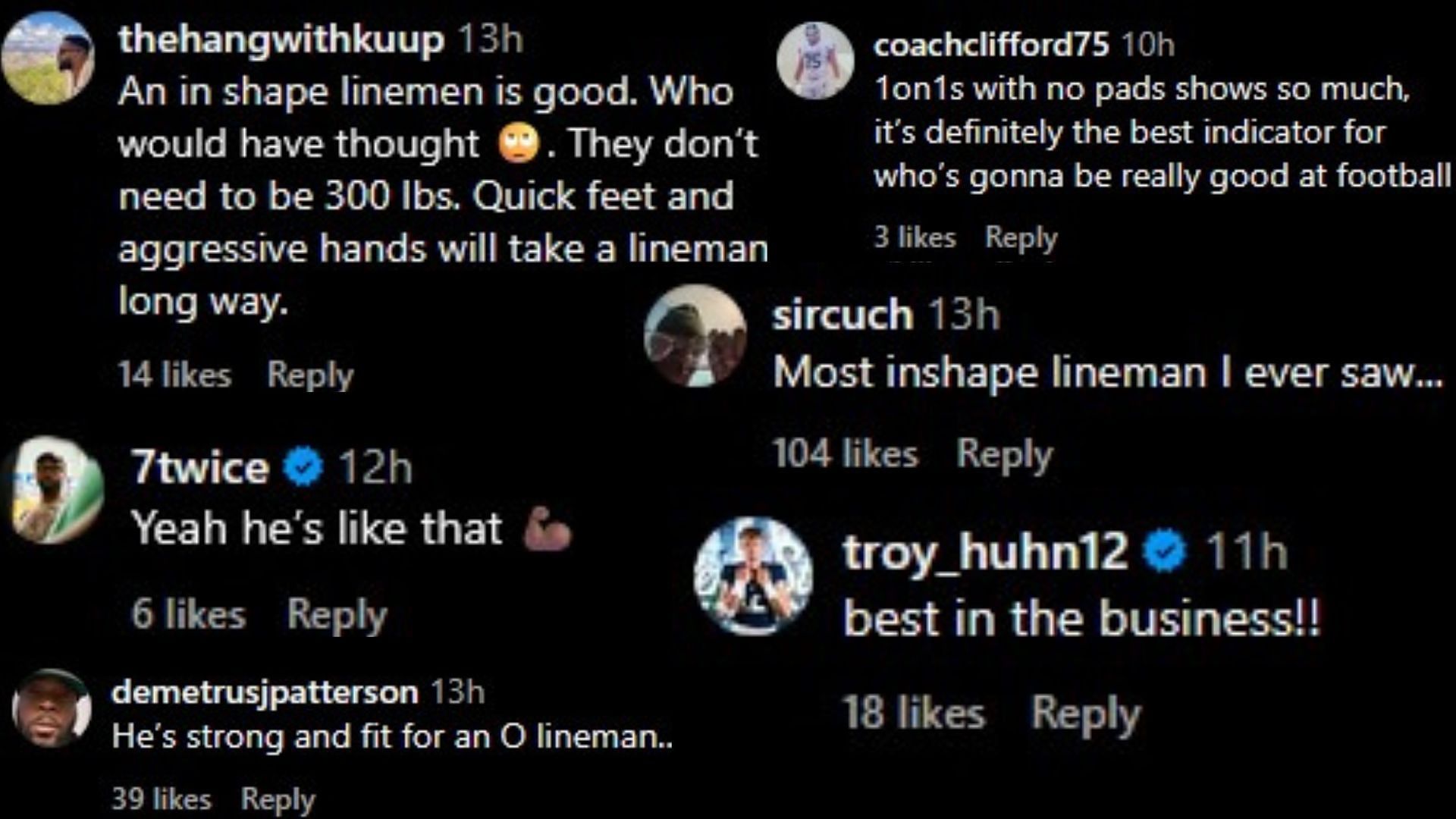 Images via the comments of the Instagram post.