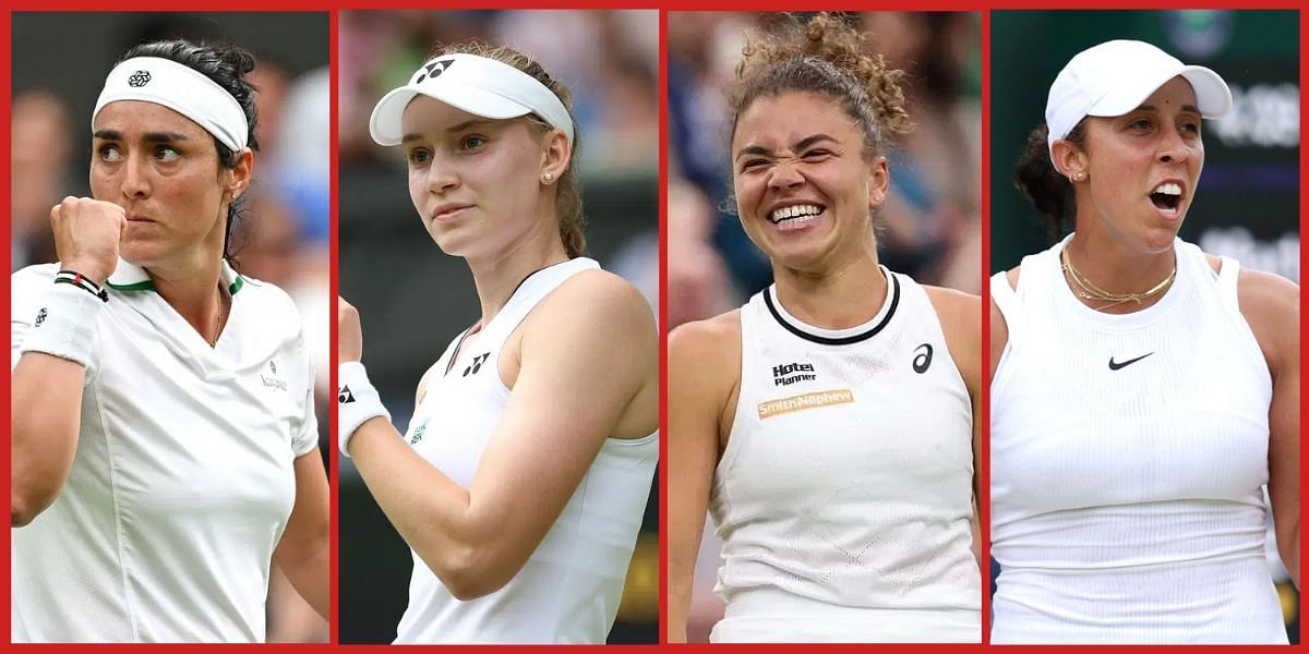 Ons Jabeur, Elena Rybakina, Jasmine Paolini and Madison Keys (Source: Getty)