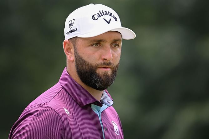 "F**k you" - Jon Rahm expresses frustration after hitting a poor shot during Round 3 of LIV Golf Virginia