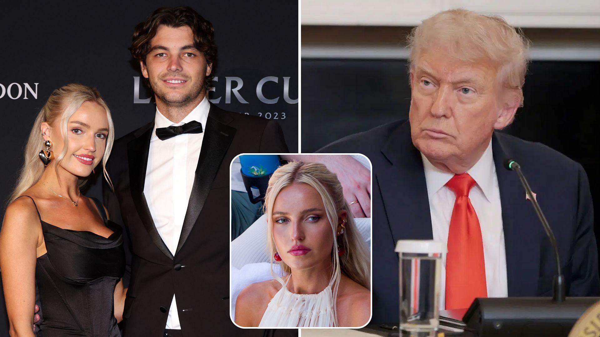 Taylor Fritz, Morgan Riddle, Donald Trump (Souce: Getty)