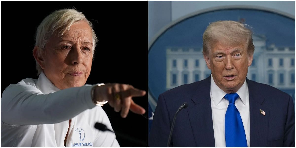 Martina Navratilova and Donald Trump