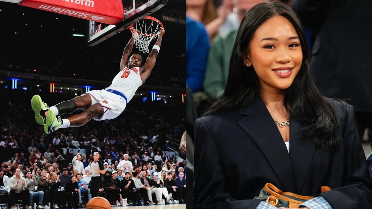 &quot;Outta pocket&quot;: Suni Lee hilariously reacts as Knicks fan teases her with OG Anunoby dating rumors. [photo: @oanunoby/IG, @sunisalee/IG]