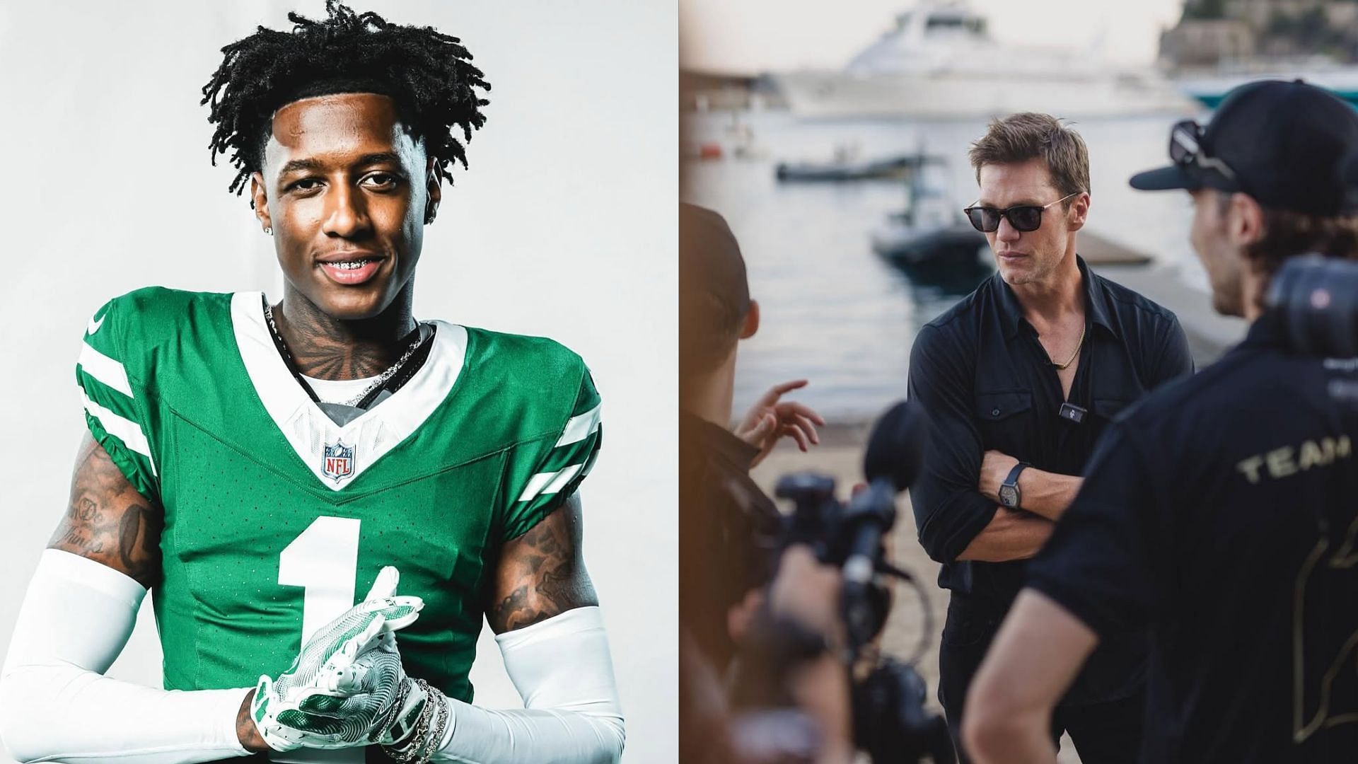 Sauce Gardner x Tom Brady collage (IG)