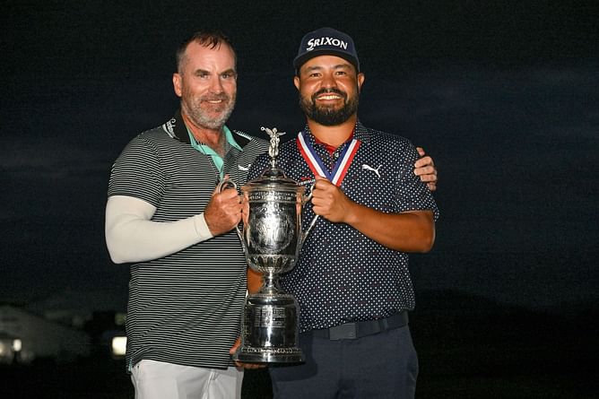 J.J. Spaun’s caddie gives credit to his dad who is ‘up in the sky’ for the PGA Tour pro’s maiden Major win
