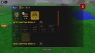 The Crafting menu (Image via Roblox)