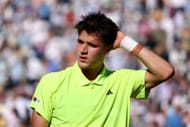 Mensik reacts after his win in the Queen's Club Championships - Day Eight - Source: Getty