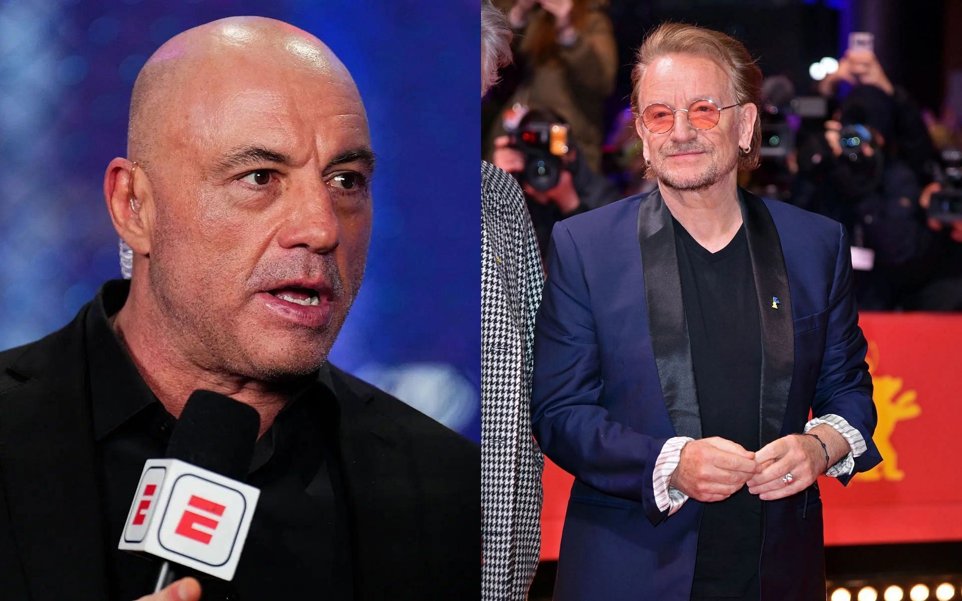 Joe Rogan (left) hosted Rock legend Bono (right) on his podcast. [Images courtesy: Getty Images]