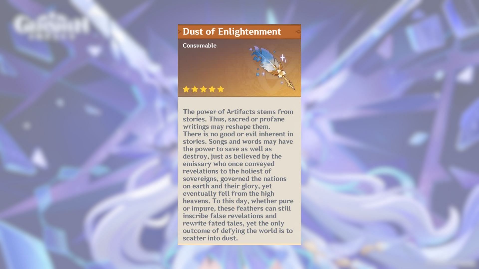 Dust of Enlightenment in Genshin Impact