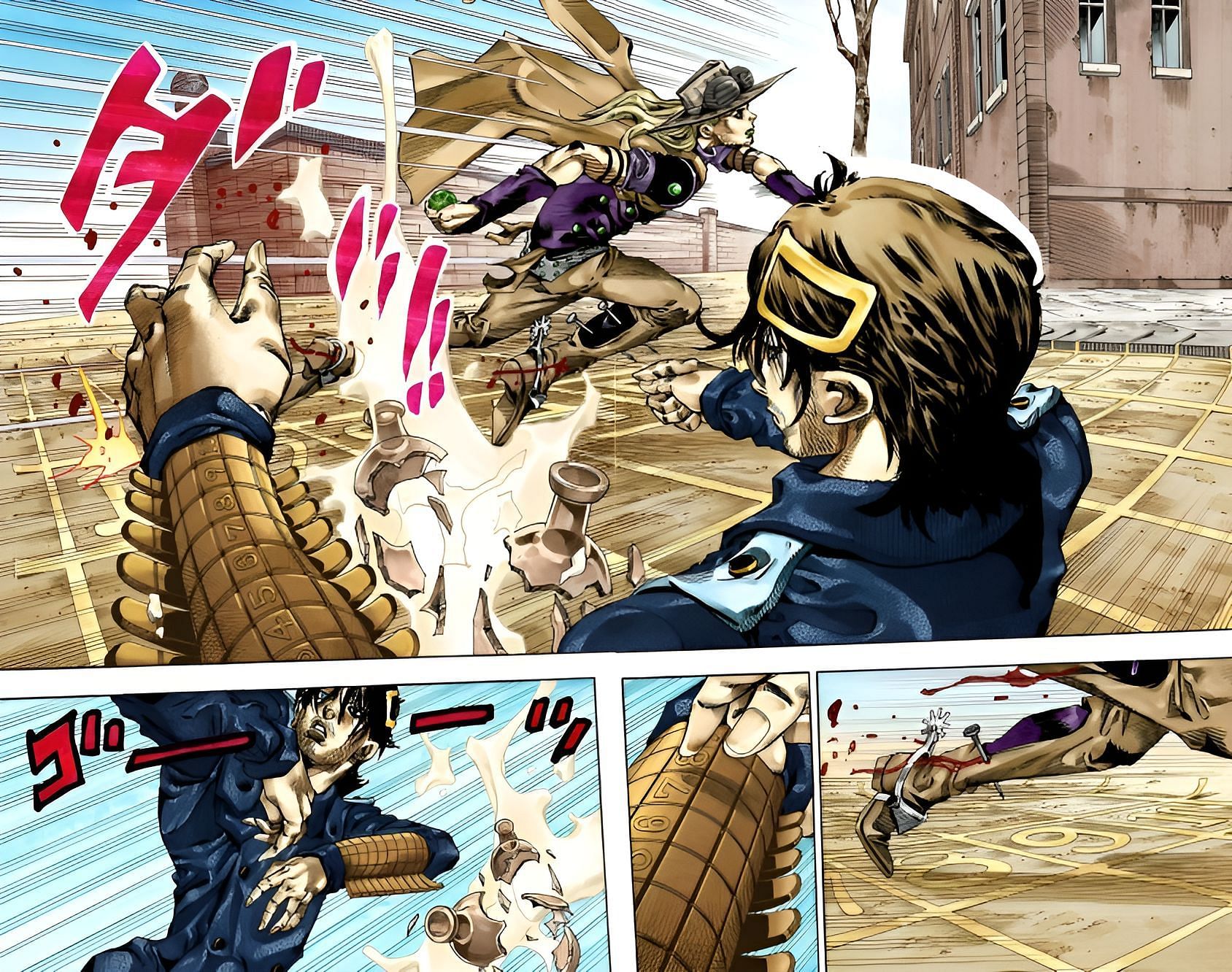 Chocolate Disco being used against Gyro Zeppeli in the manga (Image via Shueisha).