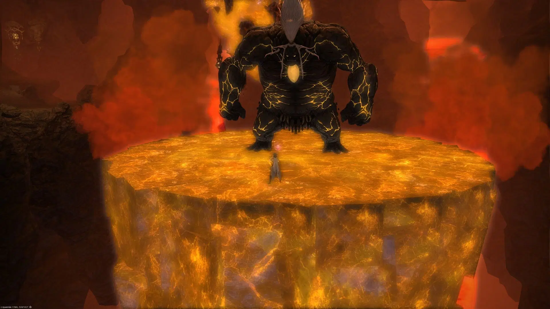 Just remember for fights like Titan and Leviathan, to stand in the right place; falling off the map still equals death (Image via Square Enix)
