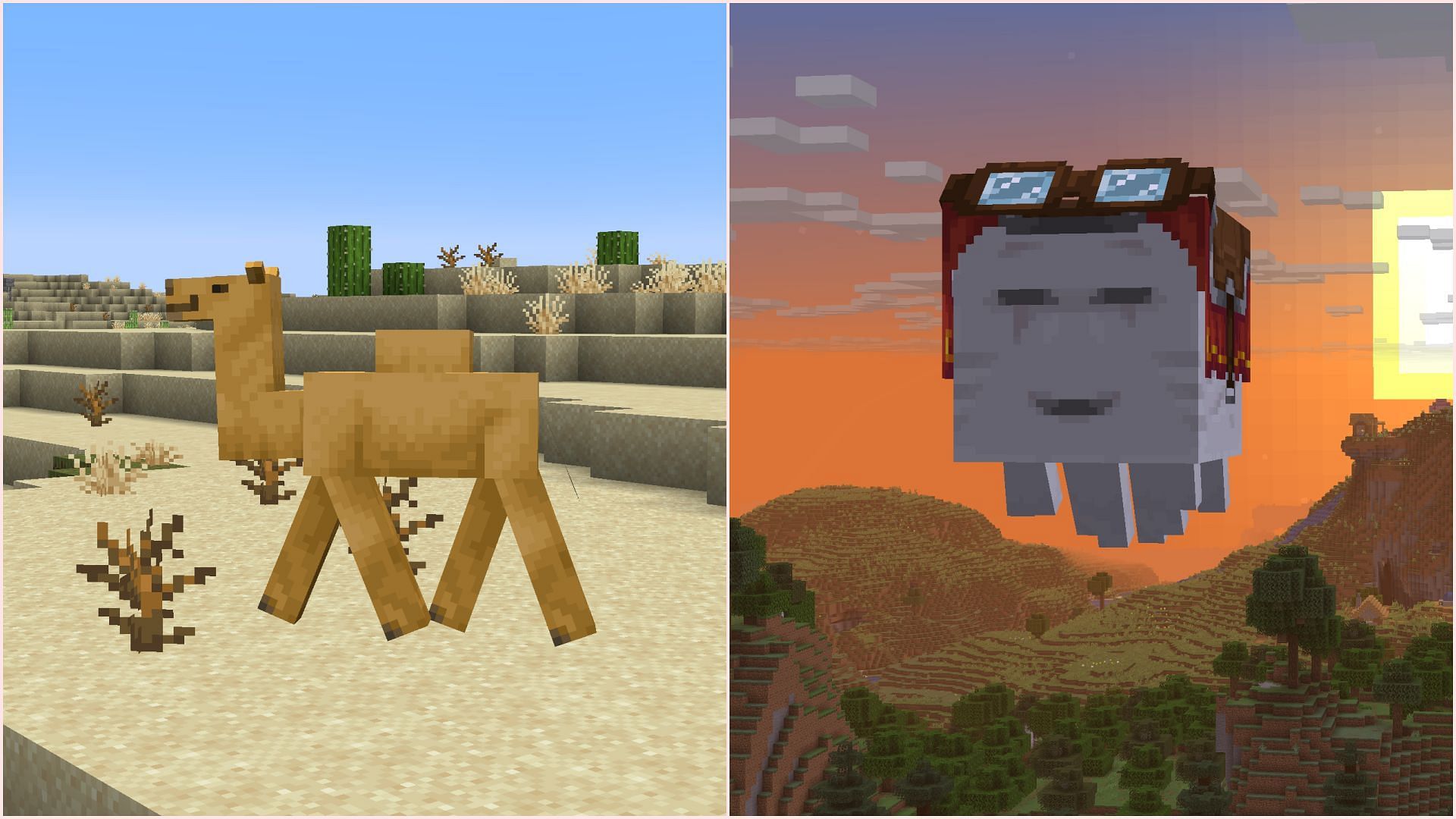 Happy ghast will be a much better rideable mob than camels (Image via Sportskeeda Gaming || Mojang Studios)