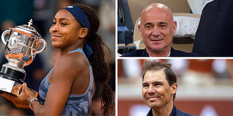 Andre Agassi and Rafael Nadal send congratulatory messages to Coco Gauff after American's maiden French Open triumph