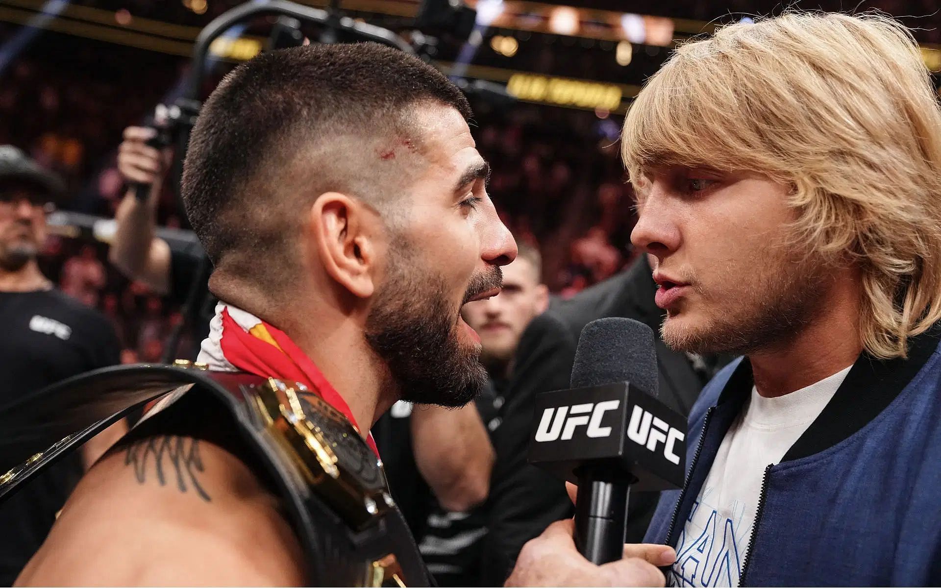 Ilia Topuria (left) shares prediction for potential bout against Paddy Pimblett. [Images courtesy: Getty Images]