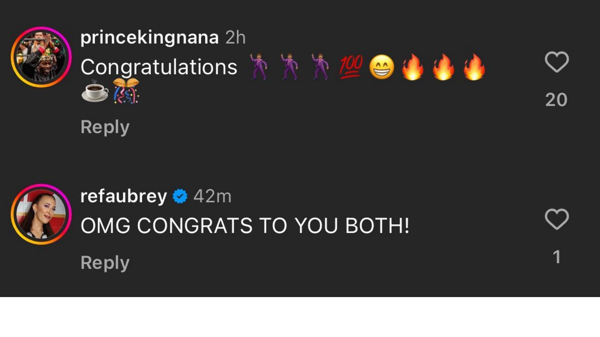 More comments under Will Ospreay&#039;s post [Source : Instagram]