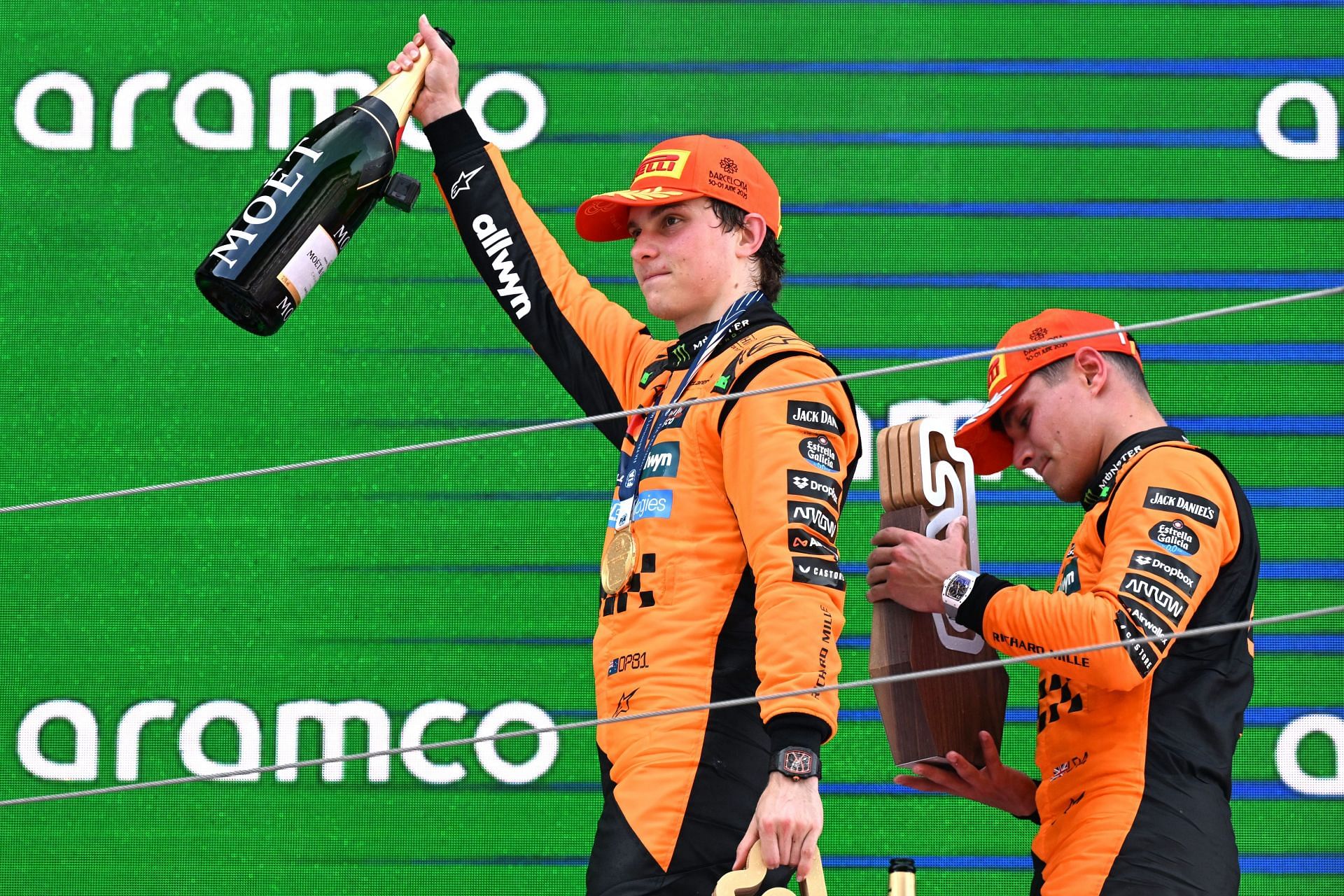 Oscar Piastri and Lando Norris at F1 Grand Prix of Spain - Source: Getty
