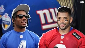 Russell Wilson makes bold claim about Malik Nabers while representing Giants at 2025 Fanatics Fest