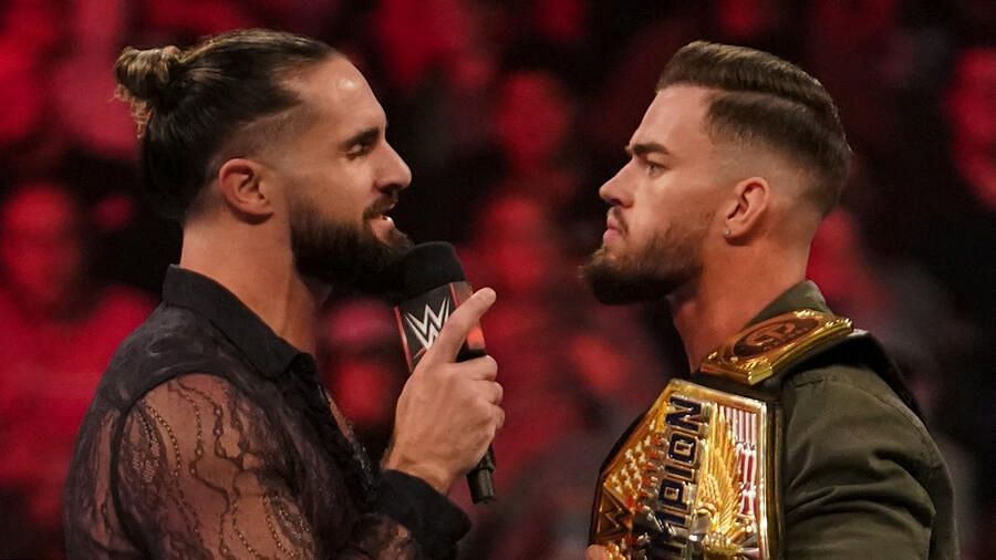 Austin Theory and Seth Rollins [Image Credits: wwe.com]