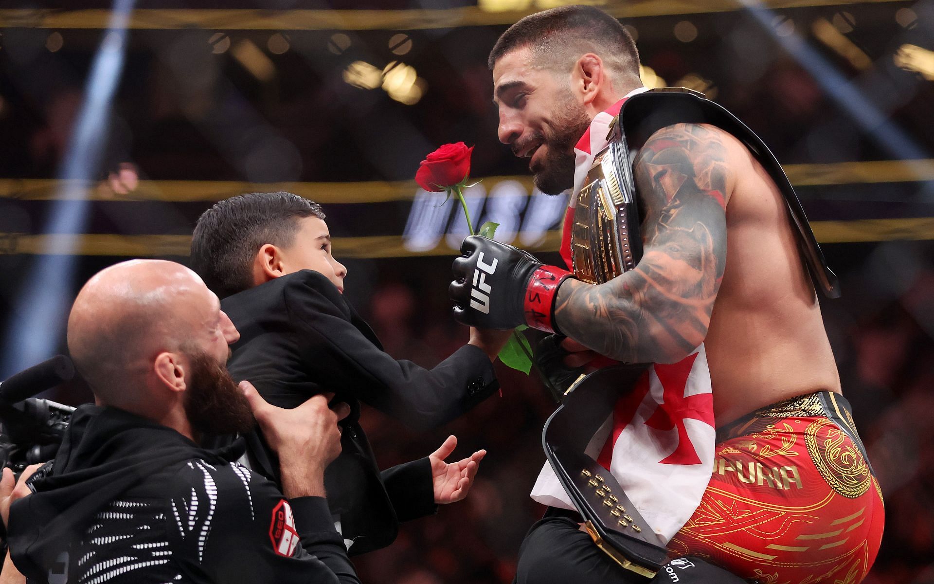 Ilia Topuria after his win at UFC 317. [Image courtesy: Getty]