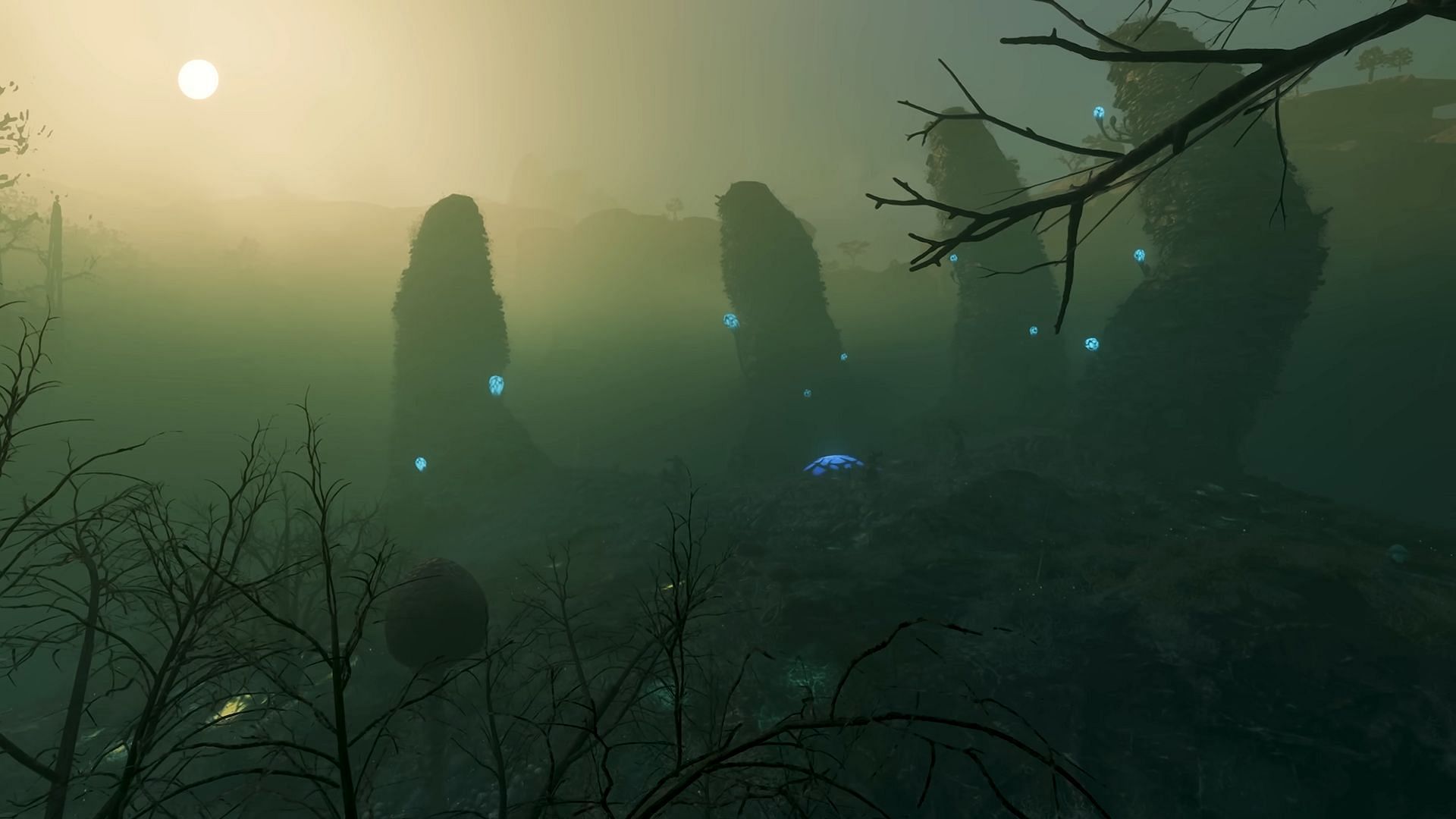 The world of Enshrouded looks hauntingly beautiful (Image via Keen Games)