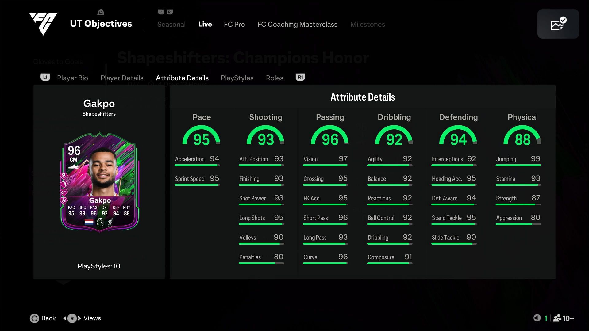 The stats (Image via EA Sports)