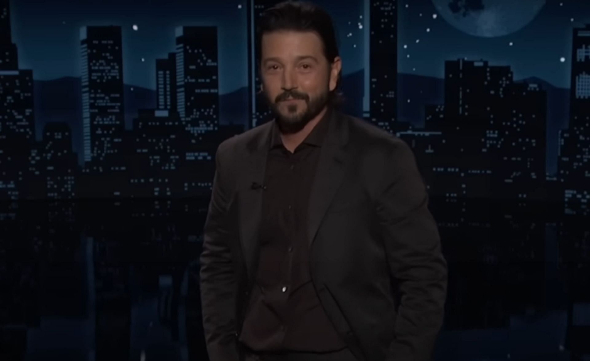 Diego Luna hosting Jimmy Kimmel Live! (Image via YouTube/Jimmy Kimmel Live)