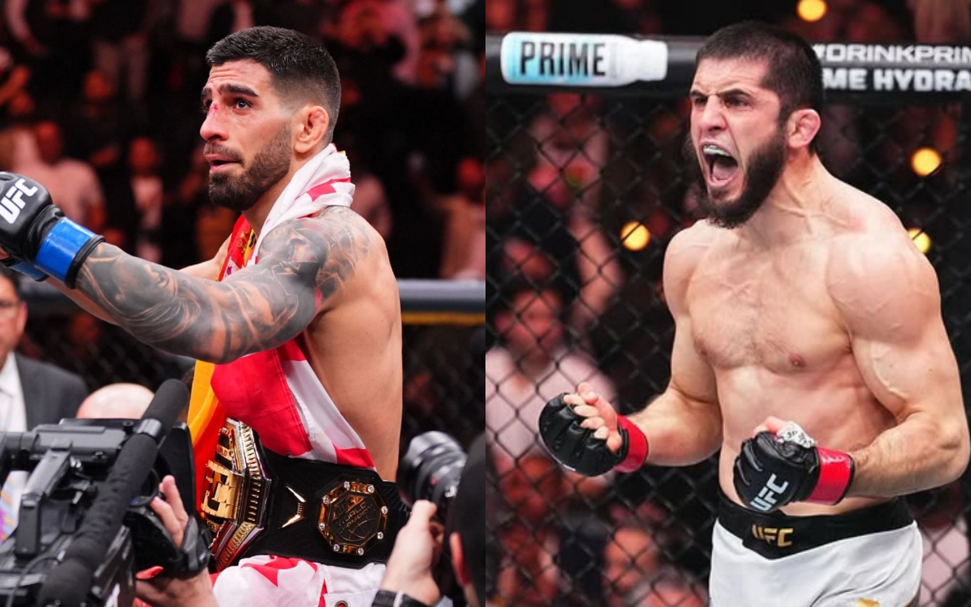 Ilia Topuria (left) and Islam Makhachev (right). [Images courtesy: @iliatopuria and @islam_makhachev on Instagram]