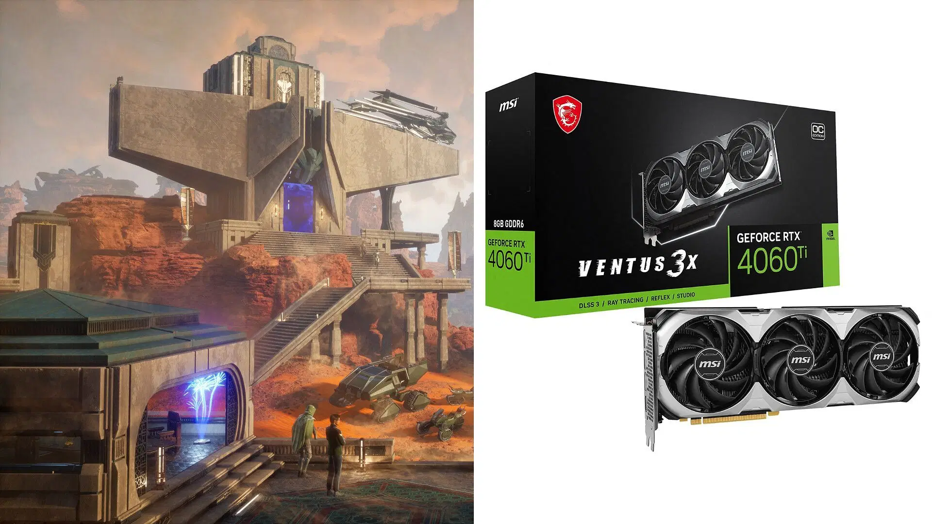 The RTX 4060 and 4060 Ti play Dune Awakening at high framerates (Image via Funcom and Amazon)