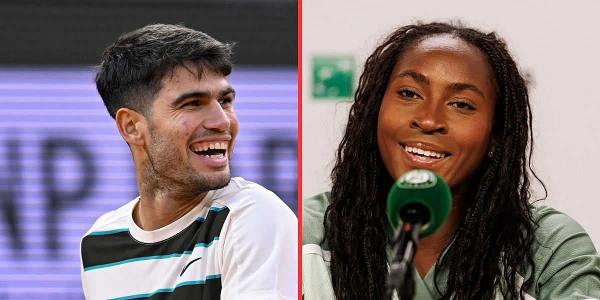 Carlos Alcaraz (left), Coco Gauff (right), Sources: Getty