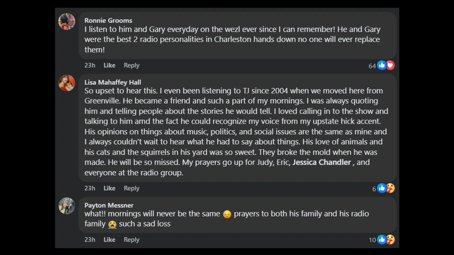 Online tributes (Image via Facebook/92.5 Kickin&#039; Country)