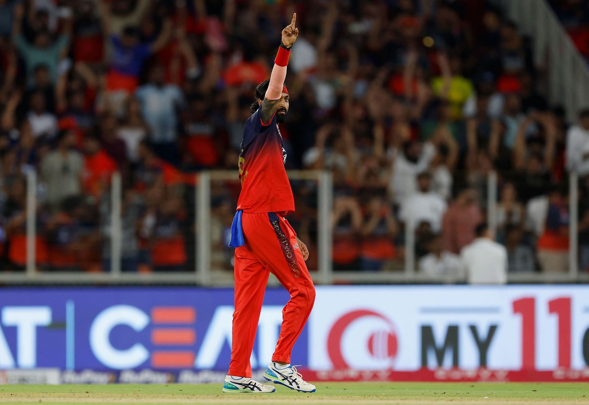 Krunal Pandya registered figures of 2/17 in four overs in the IPL 2025 final. [P/C: Getty]