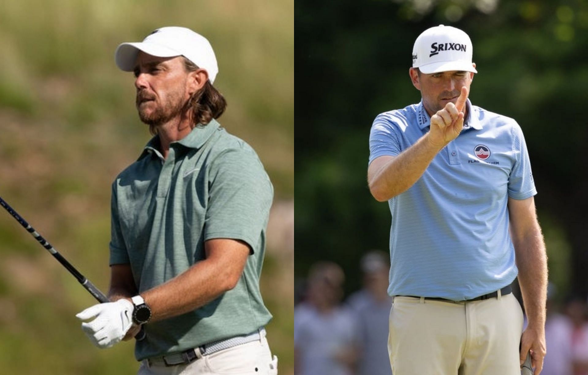 Tommy Fleetwood and Keegan Bradley at the 2025 Travelers Championship (Image via Imagn)