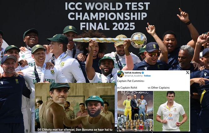"This happens when you prioritize IPL over WTC Final"- Top 10 funny memes after Australia's loss vs South Africa in 2025 WTC final