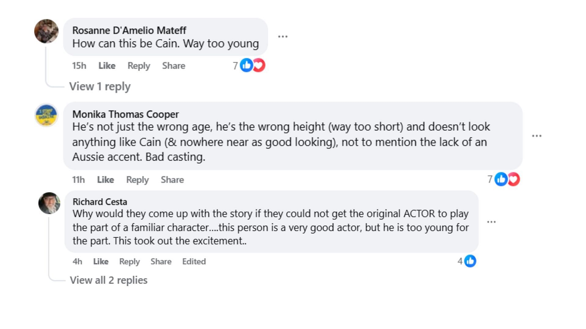 Comments by fans on the post (Image via Facebook/@Janet Jacaruso)