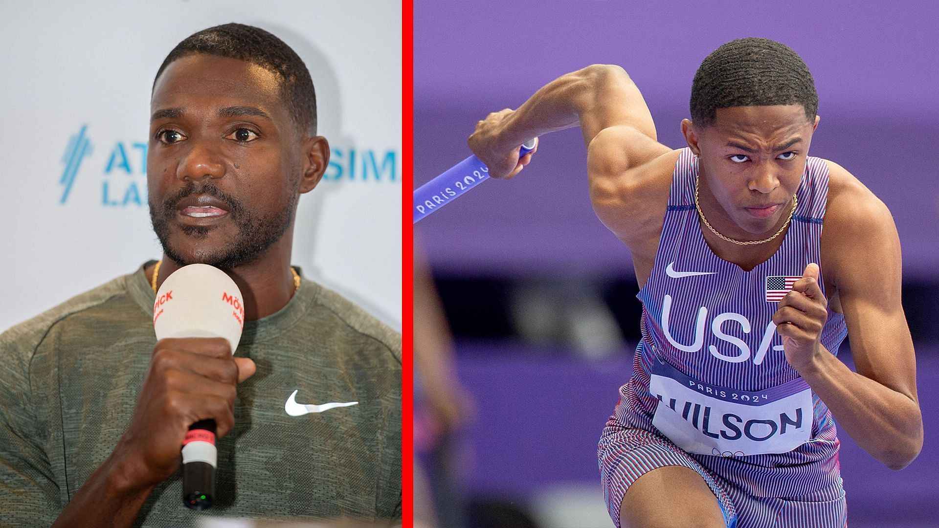 Justin Gatlin and Quincy Wilson