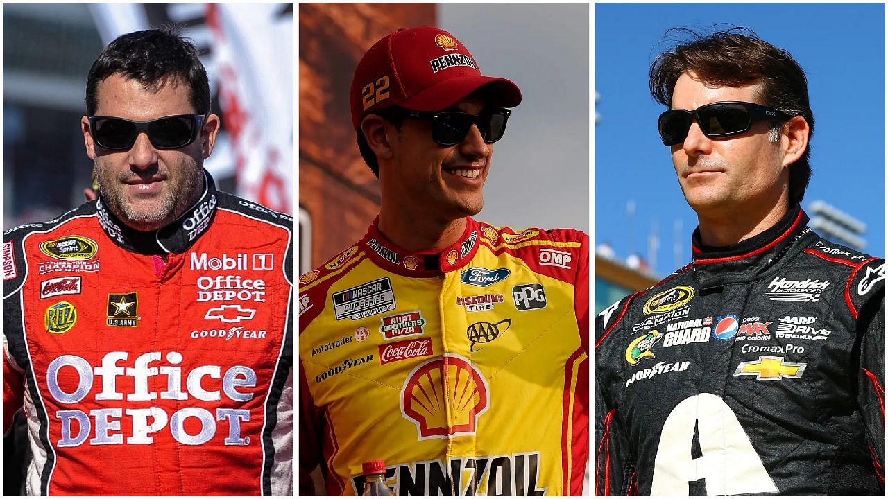 Tony Stewart, Joey Logano, and Jeff Gordon