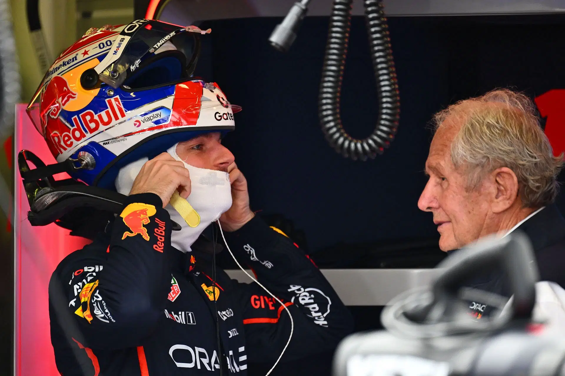 Max Verstappen with Helmut Marko at the F1 Grand Prix Of Australia - Practice - Source: Getty