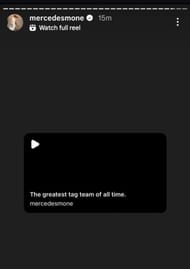 Mercedes Mone's Instagram story.